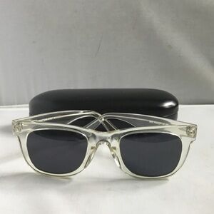 Police Clear Frame Sunglasses with Black Lenses
